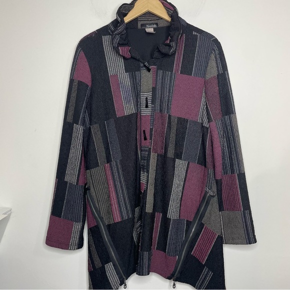 MOONLIGHT Y & S Fashion Women's Jacket Cardigan Geometric Art to Wear Lagenlook - Picture 12 of 15